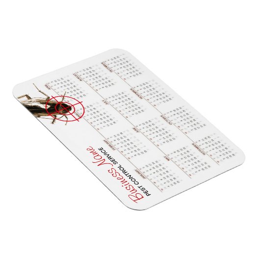 Bug Killer Pest Kontrolle 2016 Kalender-Werbeaktio Magnet (Rechte Seite)
