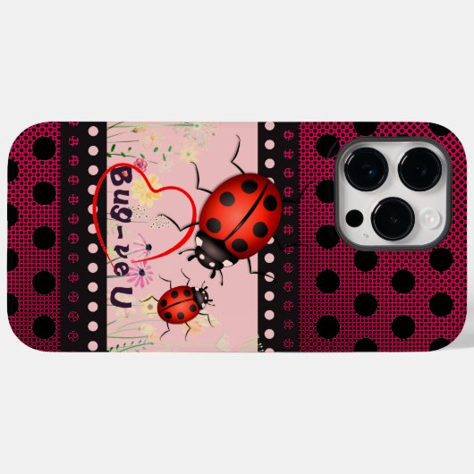 Bug Ladybug Luv Case-Mate iPhone Hülle (Rückseite (Horizontal))