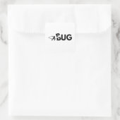 Bug-Laser Quadratischer Aufkleber (Tasche)