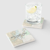 Bug Light Park, Maine Authentic Boating Chart Steinuntersetzer (Seitenansicht)