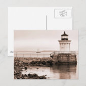 Bug Light, Portland Breakwater Light Postcard Postkarte (Vorne/Hinten)