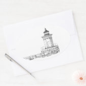 Bug Light Sketch Ovaler Aufkleber (Umschlag)