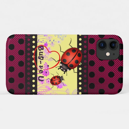 Bug Me Ladybug Case-Mate iPhone Hülle (Rückseite (Horizontal))
