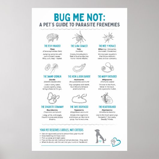 Bug Me Not - A Pet’s Guide to Parasite Frenemies Poster (Vorne)