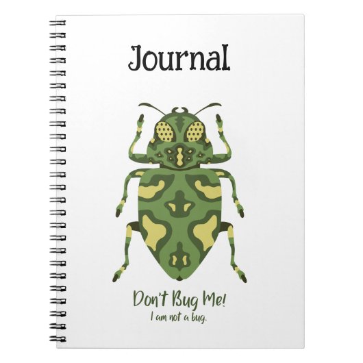 Bug mich nicht, ich bin kein Bug, Käfer Notizblock (Vorderseite)