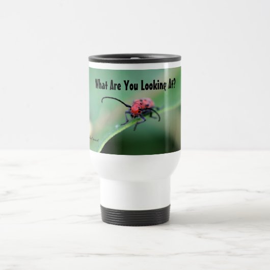 Bug mit Attitude Nature Foto Niedlich Travel Mug Reisebecher (Mittel)