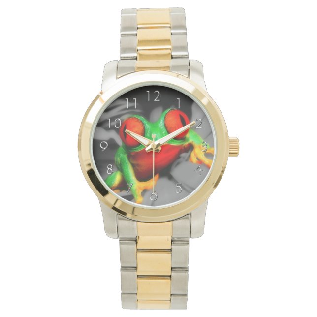 Bug-Mit Augen Frog Armbanduhr (Vorderseite)