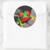 Bug-Mit Augen Frog Runder Aufkleber (Tasche)