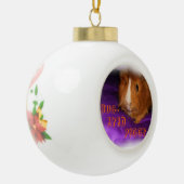 BUG-MIT AUGEN Guinea PIGGY Keramik Kugel-Ornament (Links)