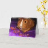 BUG-MIT AUGEN PIGGY Guinea Grußkarte Karte (Gelbe Blume)