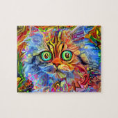 Bug-mit Augen Regenbogenkatze Puzzle (Horizontal)