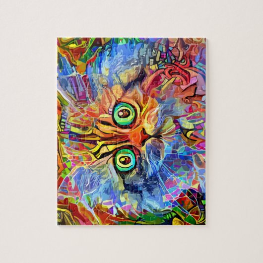 Bug-mit Augen Regenbogenkatze Puzzle (Vertikal)