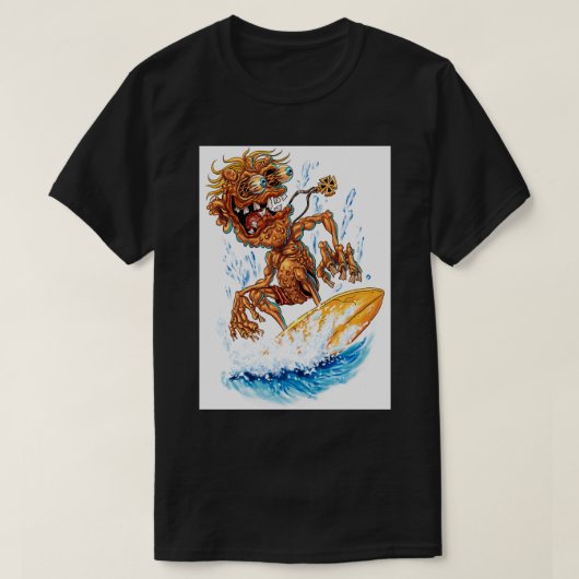 Bug Mit Augen Surf Monster T-Shirt (Design vorne)