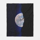 Bug mit Big Rack gegen Vollmond Fleecedecke (Vorderseite)
