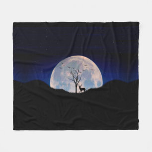 Bug mit Big Rack gegen Vollmond Fleecedecke