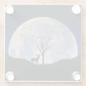 Bug mit Big Rack gegen Vollmond Glasuntersetzer (Rückseite)