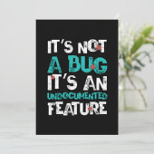 Bug Nicht dokumentiertes Feature Programmer Coder Einladung (Stehend Vorderseite)