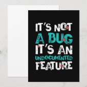 Bug Nicht dokumentiertes Feature Programmer Coder Einladung (Vorne/Hinten)