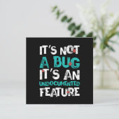 Bug Nicht dokumentiertes Feature Programmer Coder  Einladung (Stehend Vorderseite)