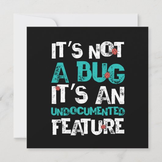 Bug Nicht dokumentiertes Feature Programmer Coder  Einladung (Vorderseite)