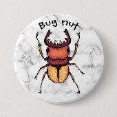 Bug Nut Beetle Insect Art Entomology Button (Vorderseite)