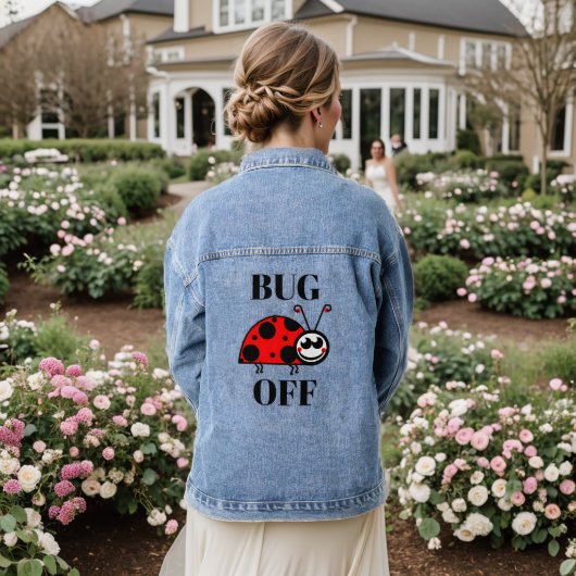 Bug Off Denimjacke Jeansjacke (Hochzeit Rückseite)