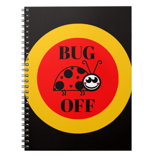 Bug Off Notizbuch Notizblock (Vorderseite)