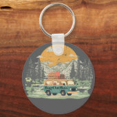 Bug-Out Boss Camper Van Adventure in den Bergen Schlüsselanhänger (Vorderseite)