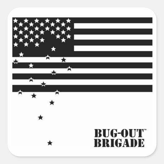 BUG-OUT Brigade Falling Stars Stickers (Vorderseite)