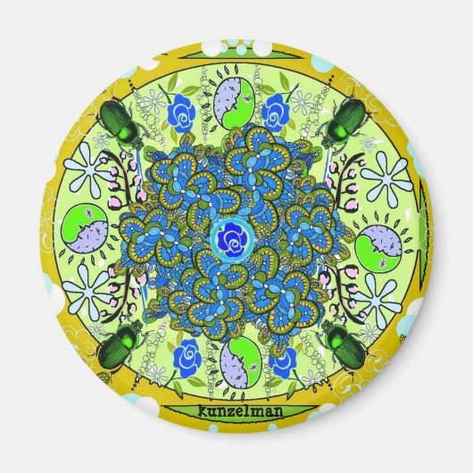 "BUG OUT" MANDALA MAGNET (Vorne)