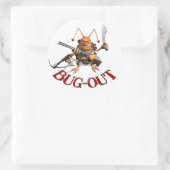 Bug-Out Runder Aufkleber (Tasche)