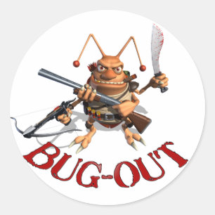 Bug-Out Runder Aufkleber