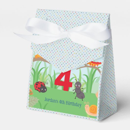 Bug Party Geburtstag Geschenkschachtel (Vorderseite)