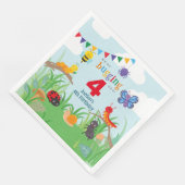 Bug Party Geburtstag Niedliche Farbpapier Napkin Serviette (Ecke)