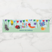 Bug Party Niedliche bunt Bug Juice Wasserflaschenetikett (Einzelnes Label)