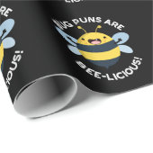 Bug Puns sind bizarre Funny Bee Pun Dark BG Geschenkpapier (Rolleneckpunkt)