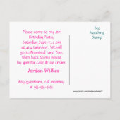 Bug-Puppy PK Karierte Postcard-Einladung anpassen Einladungspostkarte (Rückseite)