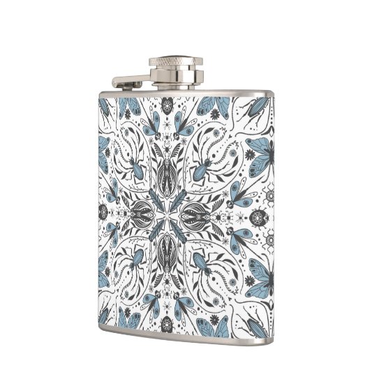 Bug, schwarz und blau flachmann (Links)