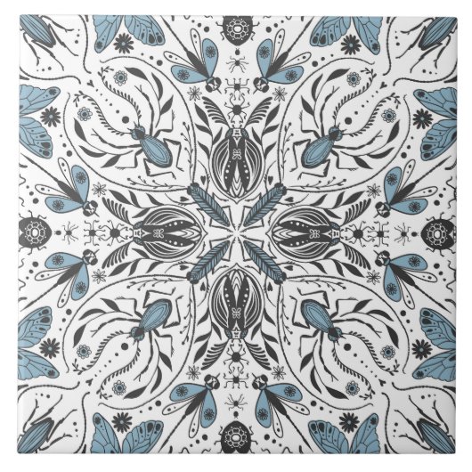 Bug, schwarz und blau fliese (Vorderseite)