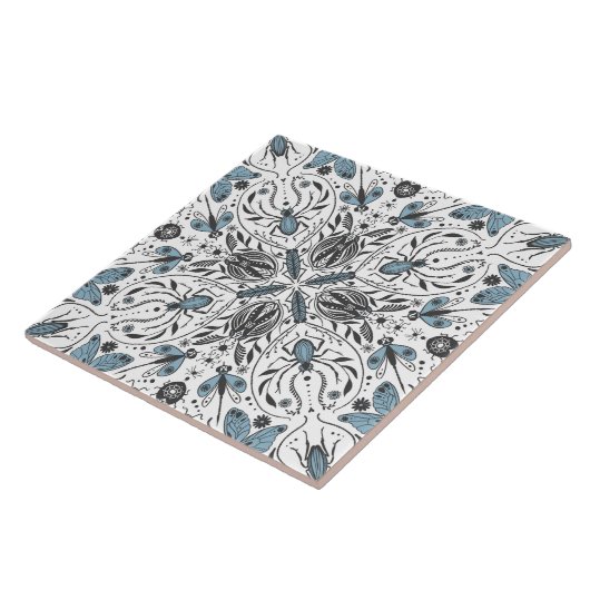 Bug, schwarz und blau fliese (Seite)