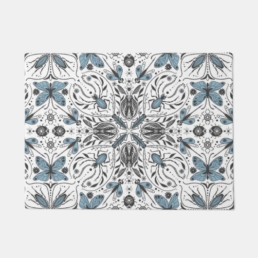 Bug, schwarz und blau fußmatte (Vorderseite)