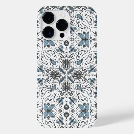 Bug, schwarz und blau iPhone hülle (Rückseite)