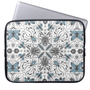 Bug, schwarz und blau laptopschutzhülle