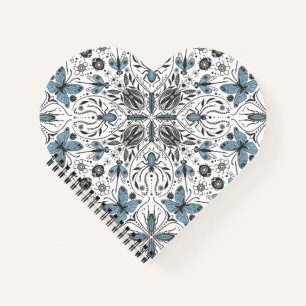 Bug, schwarz und blau notizblock