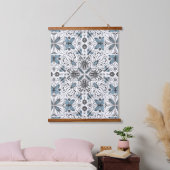 Bug, schwarz und blau wandteppich mit holzrahmen (Schlafzimmer)