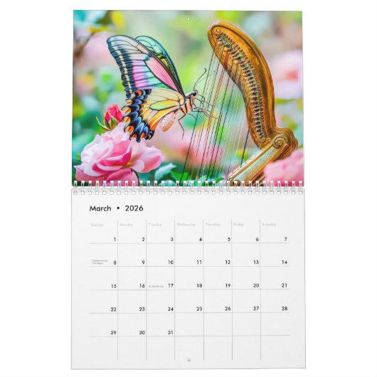 Bug Symphony – Musical Insects in Bloom 2026 Kalender (Mär 2026)