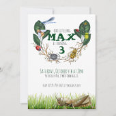 Bug Themed Birthday Party Einladung (Vorderseite)