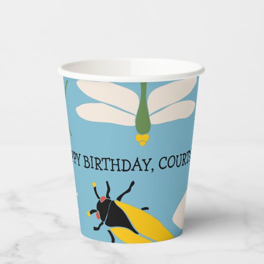 Bug Themed Party Personalisiert Pappbecher (Links)