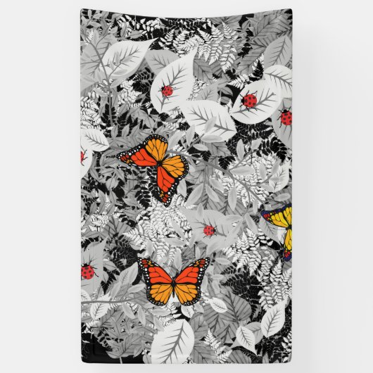 Bug und Blattwerk Banner (Vertikal)