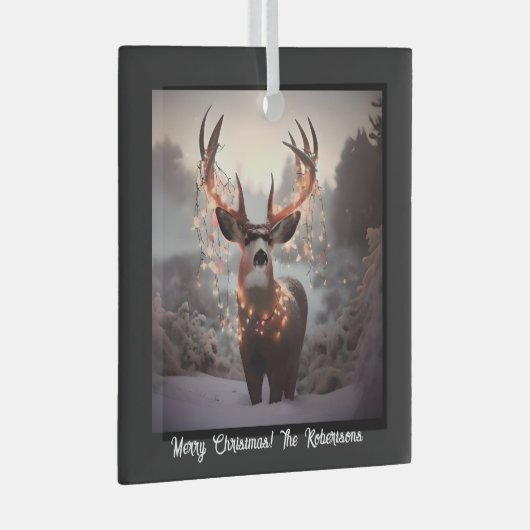 Bug und Weihnachtslicht Schwarz Ornament Aus Glas (Vorderseite Rechts)